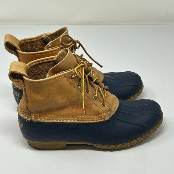 LL Bean Blue Bean Boots Size 7 - Picture 4 of 6